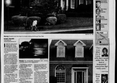 Historical Greenville News Article about River Walk Subdivision